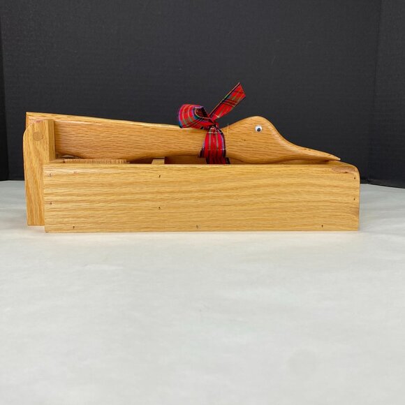 Vintage Hand Crafted Wood Goose Duck Nutcracker - Picture 5 of 12